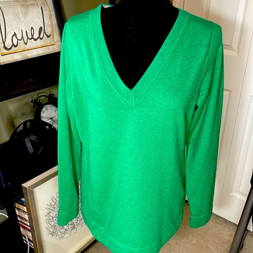 Banana Republic Green v neck sweater